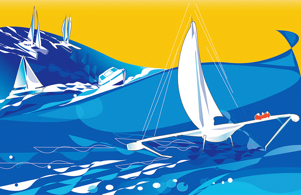 illustration vectorielle - bateau